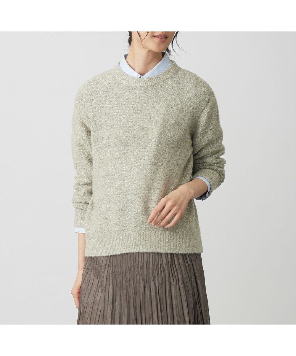 【ジェイ プレス/J.PRESS】のSHINE クルーネック ニット インテリア・キッズ・メンズ・レディースファッション・服の通販 founy(ファニー) ファッション Fashion レディースファッション Fashion for Women トップス・カットソー Cut & Sew Tops ニット Knit Tops & Sweaters おすすめ Recommended / Our Picks エレガント 上品 Elegant シンプル Simple, Minimal スパンコール Sequins, Sequin Embellishment セーター Sweater, Knitwear A/W・秋冬 Autumn/Winter シルバーグレー系|ID: prp329100004719529 ipo3291000000034104008