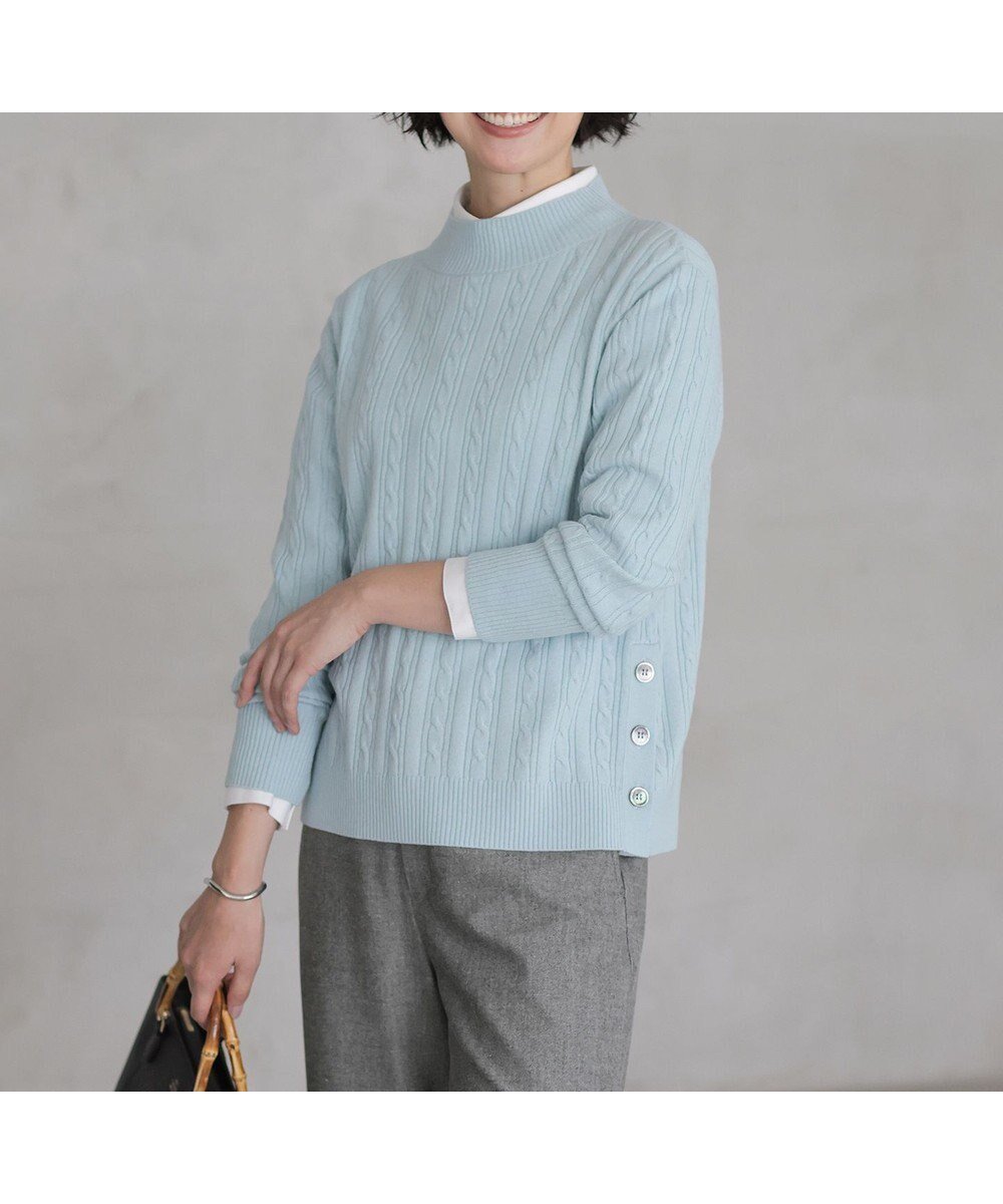 【ジェイ プレス/J.PRESS】のWOOL BLEND AIR ハイネック ニット インテリア・キッズ・メンズ・レディースファッション・服の通販 founy(ファニー) ファッション Fashion レディースファッション Fashion for Women トップス・カットソー Cut & Sew Tops ニット Knit Tops & Sweaters ジャケット Jacket, Outerwear ストレッチ Stretch, Stretchy Fabric セーター Sweater, Knitwear チェリー Cherry, Cherry Pattern ハイネック High Neck, Mock Neck A/W・秋冬 Autumn/Winter ミント系|ID: prp329100004719532 ipo3291000000034413365