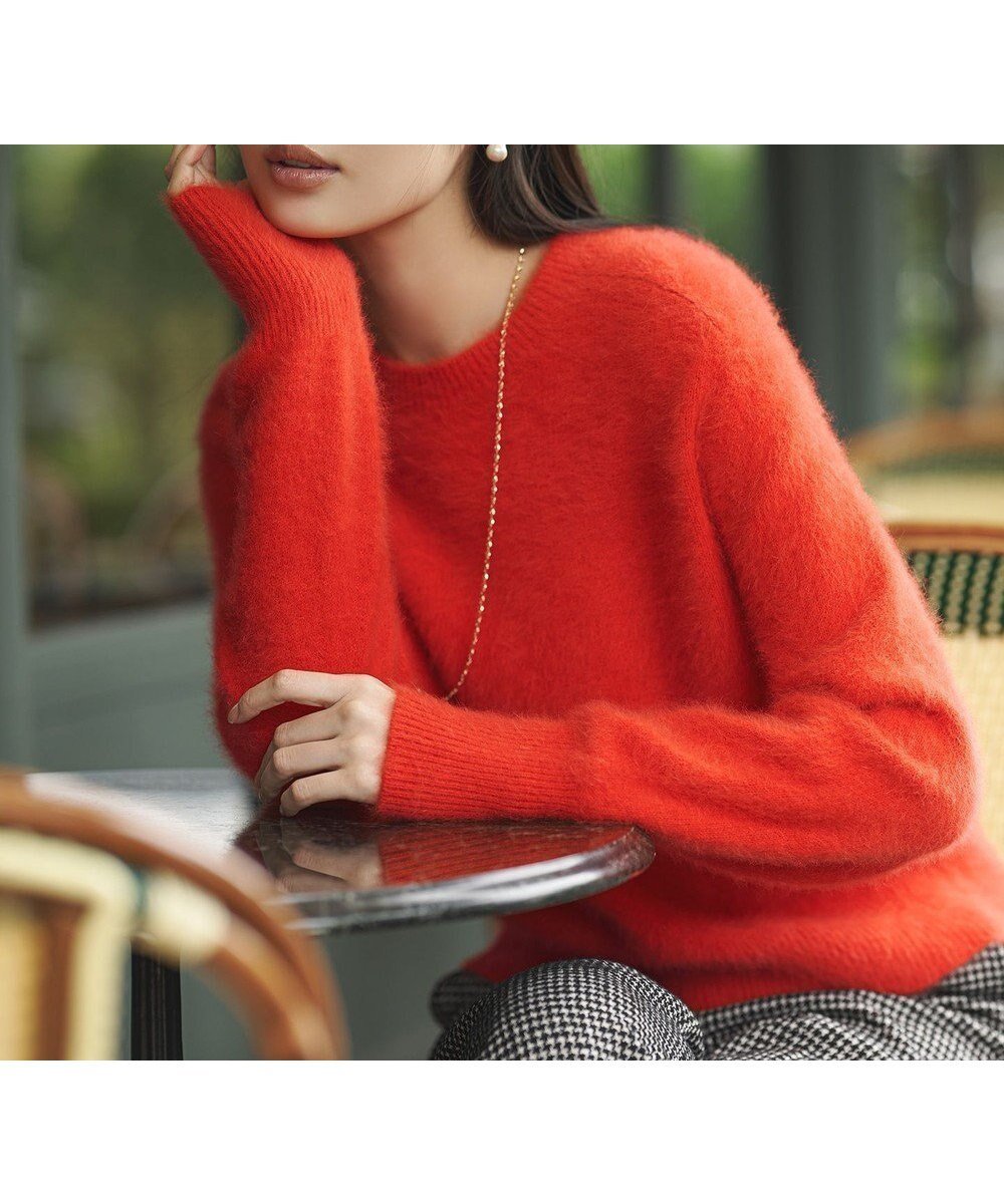 【23区/NIJYUSANKU】のフォックスカシミヤファー ショート丈 ニット 人気、トレンドファッション・服の通販 founy(ファニー) 　ファッション　Fashion　レディースファッション　Fashion for Women　トップス・カットソー　Cut & Sew Tops　ニット　Knit Tops & Sweaters　2025年　2025　2025-2026秋冬・A/W　Autumn/Winter 2025–26 AW25–26　冬　Winter / This Winter　ショート　Short, Short Length　スリーブ　Sleeve, Long Sleeve / Short Sleeve　セーター　Sweater, Knitwear　デニム　Denim, Jeans Material　トレンド　Trend, Trending Now　フォックス　Fox, Fox Fur　エレガント 上品　Elegant　A/W・秋冬　Autumn/Winter　 other-1|ID: prp329100004719549 ipo3291000000034485531