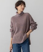 【23区/NIJYUSANKU】の【先行予約/洗える】ミックスブークレ サイドスリットタートルニット オレンジマルチ|ID:prp329100004719554