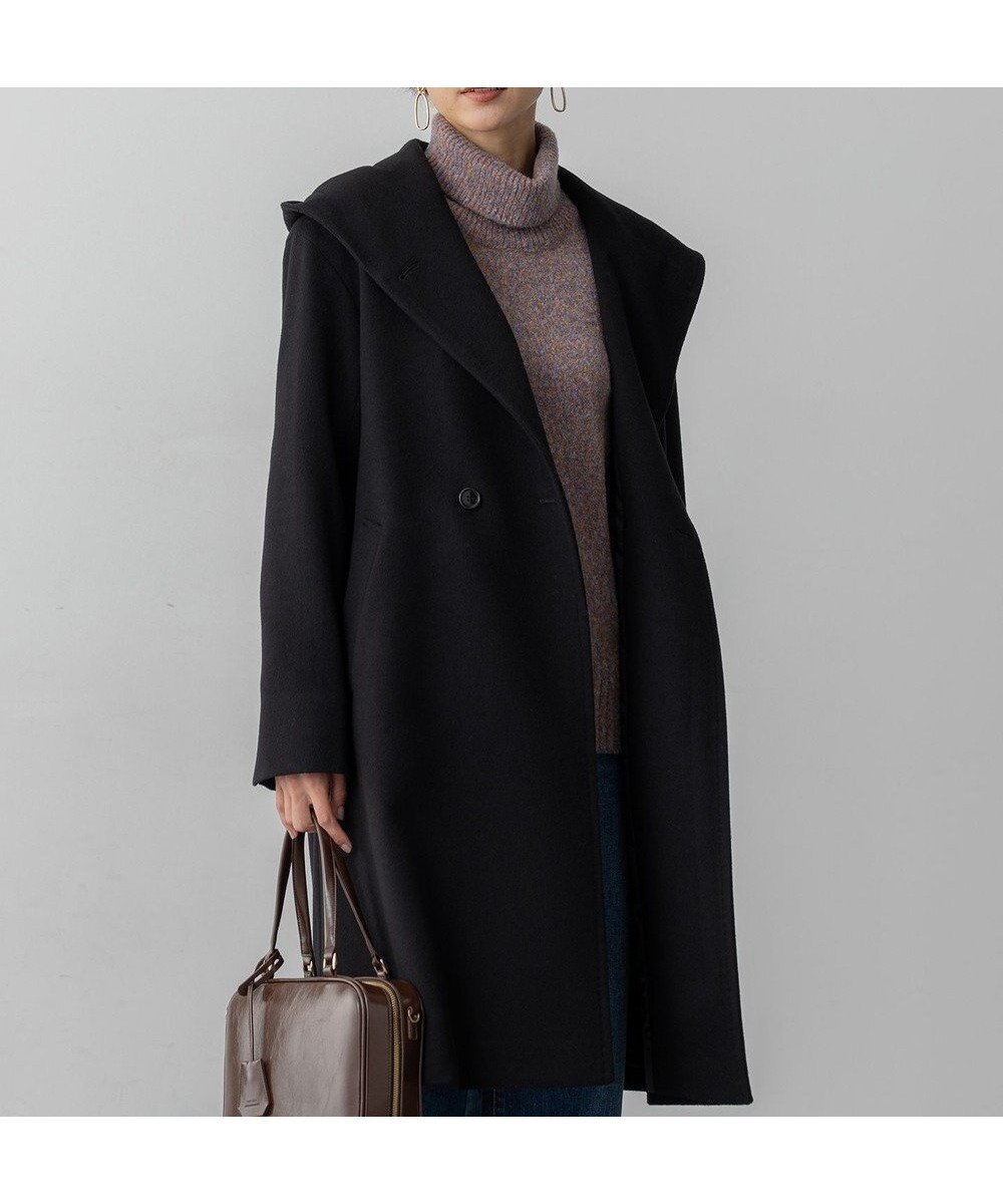 【23区/NIJYUSANKU】の【先行予約】ウールカシミヤビーバー フーデット コート インテリア・キッズ・メンズ・レディースファッション・服の通販 founy(ファニー) 　ファッション　Fashion　レディースファッション　Fashion for Women　アウター　Coat / Outerwear Collection　コート・ロングコート・ピーコート　Long Coats, Peacoats & More　レディースジャケット・軽アウター　Jackets　ジャケット　Jacket, Outerwear　スタイリッシュ　Stylish, Fashionable　スタンド　Stand Collar, Upright Stand　チェスター　Chester, Chester Coat　なめらか　Smooth, Silky Texture　ボトム　Bottoms, Lower Wear　防寒　Cold Protection, Winter-Ready　A/W・秋冬　Autumn/Winter　冬　Winter / This Winter　新作・新入荷　New Arrivals / New In　2025年　2025　2025-2026秋冬・A/W　Autumn/Winter 2025–26 AW25–26　ブラック系|ID: prp329100004719563 ipo3291000000034104183