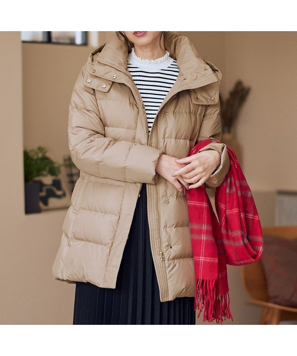【エニー/ANY】の【フード取り外し可能】楽映えリッチロング丈ダウン インテリア・キッズ・メンズ・レディースファッション・服の通販 founy(ファニー) 　ファッション　Fashion　レディースファッション　Fashion for Women　アウター　Coat / Outerwear Collection　コート・ロングコート・ピーコート　Long Coats, Peacoats & More　レディースジャケット・軽アウター　Jackets　ジャケット　Jacket, Outerwear　ダウン　Down, Puffer　フェザー　Feather, Feather Detail　フロント　Front, Front Design　防寒　Cold Protection, Winter-Ready　ミドル　Middle Length, Mid Height　ロング　Long, Long-Length　A/W・秋冬　Autumn/Winter　エレガント 上品　Elegant　ベージュ|ID: prp329100004719564 ipo3291000000035607761