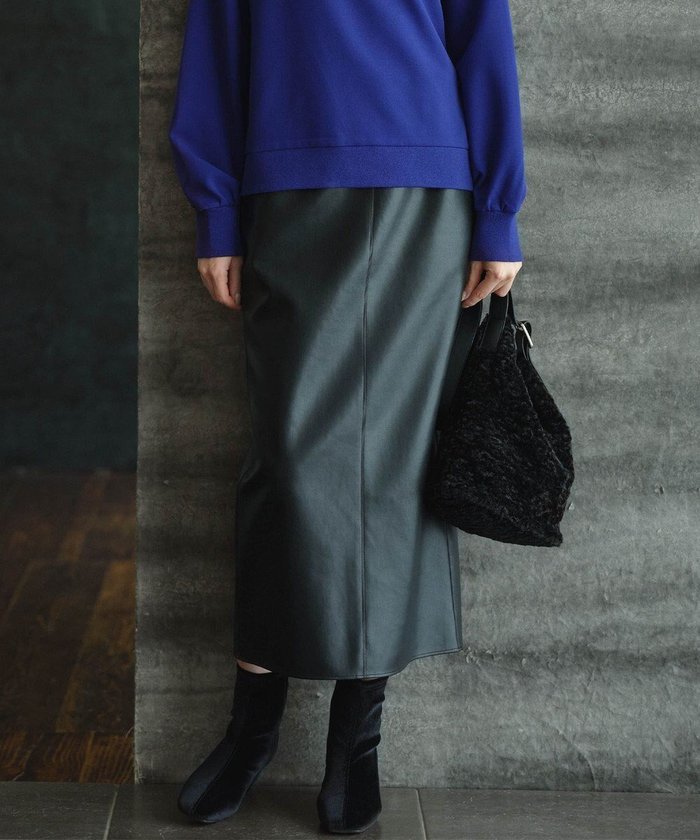 【アイシービー/iCB】の【洗える】フェイクレザー ナロースカート インテリア・キッズ・メンズ・レディースファッション・服の通販 founy(ファニー) https://founy.com/ ファッション Fashion レディースファッション Fashion for Women スカート Skirts 洗える Machine Washable カットソー Cut and Sewn Top ストレッチ Stretch, Stretchy Fabric スリット Slit, Slit Detail トレンド Trend, Trending Now フィット Fit, Slim Fit フェイクレザー Faux Leather, PU Leather リアル Real, Realistic A/W・秋冬 Autumn/Winter 2025年 2025 2025-2026秋冬・A/W Autumn/Winter 2025–26 AW25–26 |ID: prp329100004719573 ipo3291000000035799634