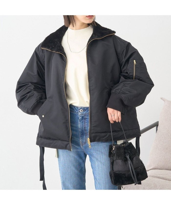 【アースミュージックアンドエコロジー/earth music&ecology】のリバーシブルMA-1 インテリア・キッズ・メンズ・レディースファッション・服の通販 founy(ファニー) https://founy.com/ ファッション Fashion レディースファッション Fashion for Women アウター Coat / Outerwear Collection レディースジャケット・軽アウター Jackets ブルゾンジャケット・スポーティアウター Blouson Jackets MA-1ジャケット MA-1 Bomber Jackets / Flight Jackets ジャケット Jacket, Outerwear トレンド Trend, Trending Now ドッキング Docking, Mixed Material フェイクファー Faux Fur, Imitation Fur ブルゾン Blouson, Bomber Jacket ポケット Pocket, Pocket Detail リバーシブル Reversible, Two-Sided 今季 This Season, Current Season A/W・秋冬 Autumn/Winter |ID: prp329100004719591 ipo3291000000035763497