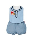 【ミキハウスホットビスケッツ/MIKI HOUSE HOT BISCUITS / KIDS】の【ミキハウス】【70-90cm】 ユニフォーム風 スタイ・ブルマセット ブルー|ID: prp329100004719598 ipo3291000000034104344
