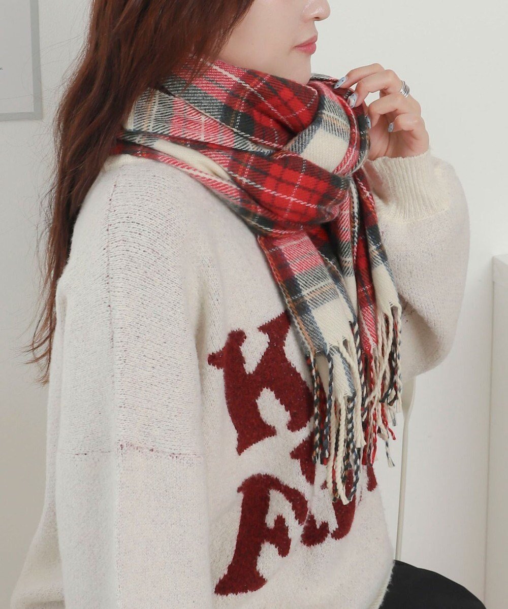 【ウィゴー/WEGO】の【マフラー】大判ストール インテリア・キッズ・メンズ・レディースファッション・服の通販 founy(ファニー) 　ファッション　Fashion　レディースファッション　Fashion for Women　ストール　Soft & Warm Scarves　マフラー・スヌード / 冬小物の定番　Scarves & Mufflers　ショール　Shawl, Wrap　シンプル　Simple, Minimal　ストール　Stole, Wrap　スマホ　Smartphone, Mobile Device　チェック　Check, Plaid, Tartan　ベーシック　Basic, Essential　マフラー　Scarf, Muffler　定番　Standard, Basic Item　A/W・秋冬　Autumn/Winter　オフホワイト|ID: prp329100004719608 ipo3291000000034104383