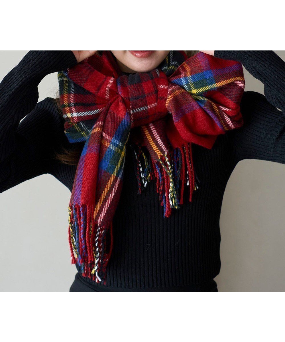 【ウィゴー/WEGO】の【マフラー】大判ストール インテリア・キッズ・メンズ・レディースファッション・服の通販 founy(ファニー) 　ファッション　Fashion　レディースファッション　Fashion for Women　ストール　Soft & Warm Scarves　マフラー・スヌード / 冬小物の定番　Scarves & Mufflers　ショール　Shawl, Wrap　シンプル　Simple, Minimal　ストール　Stole, Wrap　スマホ　Smartphone, Mobile Device　チェック　Check, Plaid, Tartan　ベーシック　Basic, Essential　マフラー　Scarf, Muffler　定番　Standard, Basic Item　A/W・秋冬　Autumn/Winter　レッド|ID: prp329100004719608 ipo3291000000034619975