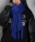 【ウィゴー/WEGO】の【マフラー/ユニセックス着用】ワイドフリンジストール ブルー|ID: prp329100004719609 ipo3291000000034104392