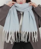 【ウィゴー/WEGO】の【マフラー/ユニセックス着用】ワイドフリンジストール サックス|ID: prp329100004719609 ipo3291000000034104393