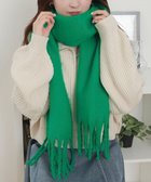 【ウィゴー/WEGO】の【マフラー/ユニセックス着用】ワイドフリンジストール グリーン|ID: prp329100004719609 ipo3291000000034104397