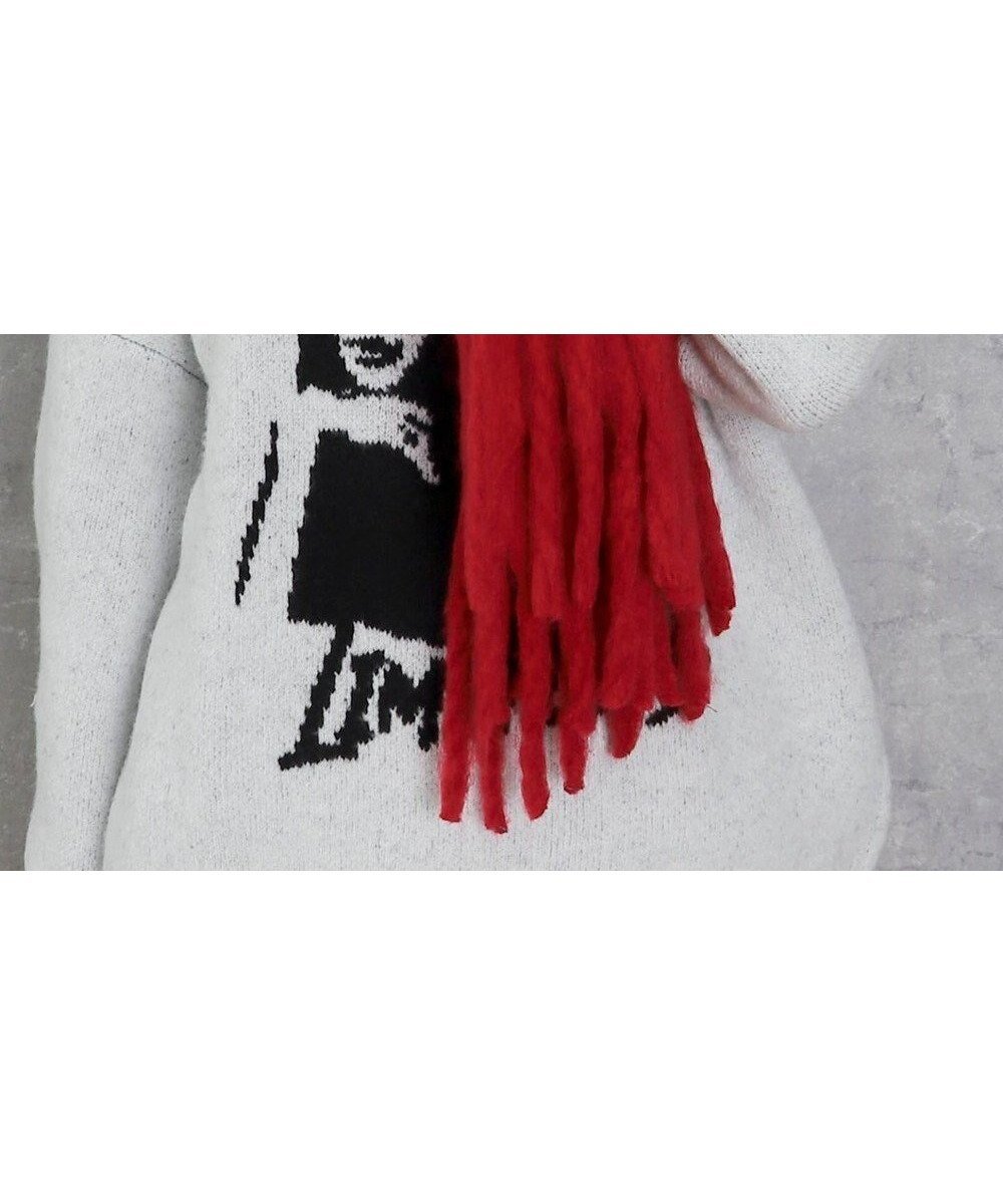 【ウィゴー/WEGO】の【マフラー/ユニセックス着用】ワイドフリンジストール インテリア・キッズ・メンズ・レディースファッション・服の通販 founy(ファニー) 　ファッション　Fashion　レディースファッション　Fashion for Women　ストール　Soft & Warm Scarves　マフラー・スヌード / 冬小物の定番　Scarves & Mufflers　シンプル　Simple, Minimal　スヌード　Snood, Infinity Scarf　スマホ　Smartphone, Mobile Device　チェック　Check, Plaid, Tartan　マフラー　Scarf, Muffler　ワンポイント　One Point, Statement Accent　A/W・秋冬　Autumn/Winter　防寒　Cold Protection, Winter-Ready　レッド|ID: prp329100004719609 ipo3291000000034104398