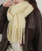 【ウィゴー/WEGO】の【マフラー/ユニセックス着用】ワイドフリンジストール ライトイエロー|ID: prp329100004719609 ipo3291000000034104402