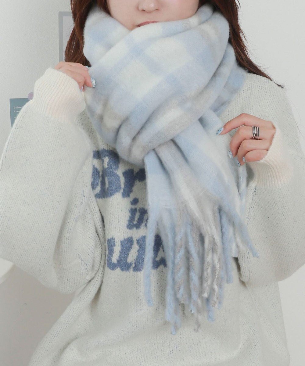 【ウィゴー/WEGO】の【マフラー/ユニセックス着用】ワイドフリンジストール インテリア・キッズ・メンズ・レディースファッション・服の通販 founy(ファニー) 　ファッション　Fashion　レディースファッション　Fashion for Women　ストール　Soft & Warm Scarves　マフラー・スヌード / 冬小物の定番　Scarves & Mufflers　シンプル　Simple, Minimal　スヌード　Snood, Infinity Scarf　スマホ　Smartphone, Mobile Device　チェック　Check, Plaid, Tartan　マフラー　Scarf, Muffler　ワンポイント　One Point, Statement Accent　A/W・秋冬　Autumn/Winter　防寒　Cold Protection, Winter-Ready　柄4|ID: prp329100004719609 ipo3291000000034104413