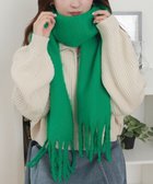 【ウィゴー/WEGO】の【マフラー/ユニセックス着用】ワイドフリンジストール グリーン|ID: prp329100004719609 ipo3291000000035797861