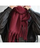 【ウィゴー/WEGO】の【マフラー/ユニセックス着用】ワイドフリンジストール ワイン|ID: prp329100004719609 ipo3291000000035797871