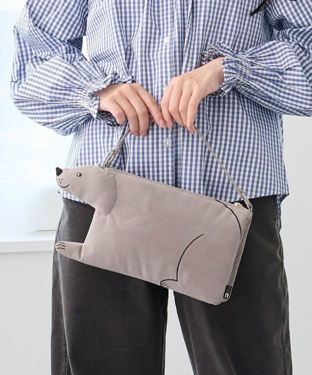 【ルートート/ROOTOTE】の3623【イヌトート】EU.ベビールー.オスワリパピ-A インテリア・キッズ・メンズ・レディースファッション・服の通販 founy(ファニー) 　ファッション　Fashion　レディースファッション　Fashion for Women　バッグ　Bags　カメラ　Camera Accessories　クラッチ　Clutch, Clutch Bag　ショルダー　Shoulder, Shoulder Strap　財布　Wallet, Purse　チャーム　Charm, Pendant　ハンカチ　Handkerchief, Hanky　ピーチ　Peach, Soft Touch　フラット　Flat, Flat Shoes　プリント　Print, Printed Pattern　ベビー　Baby, Babywear　ポケット　Pocket, Pocket Detail　ポーチ　Pouch, Small Case　ラップ　Wrap, Wrap Design　ランダム　Random, Irregular　リップ　Lip, Lip Motif　犬　Dog　新作・新入荷　New Arrivals / New In　01:グレー|ID: prp329100004719611 ipo3291000000034104508