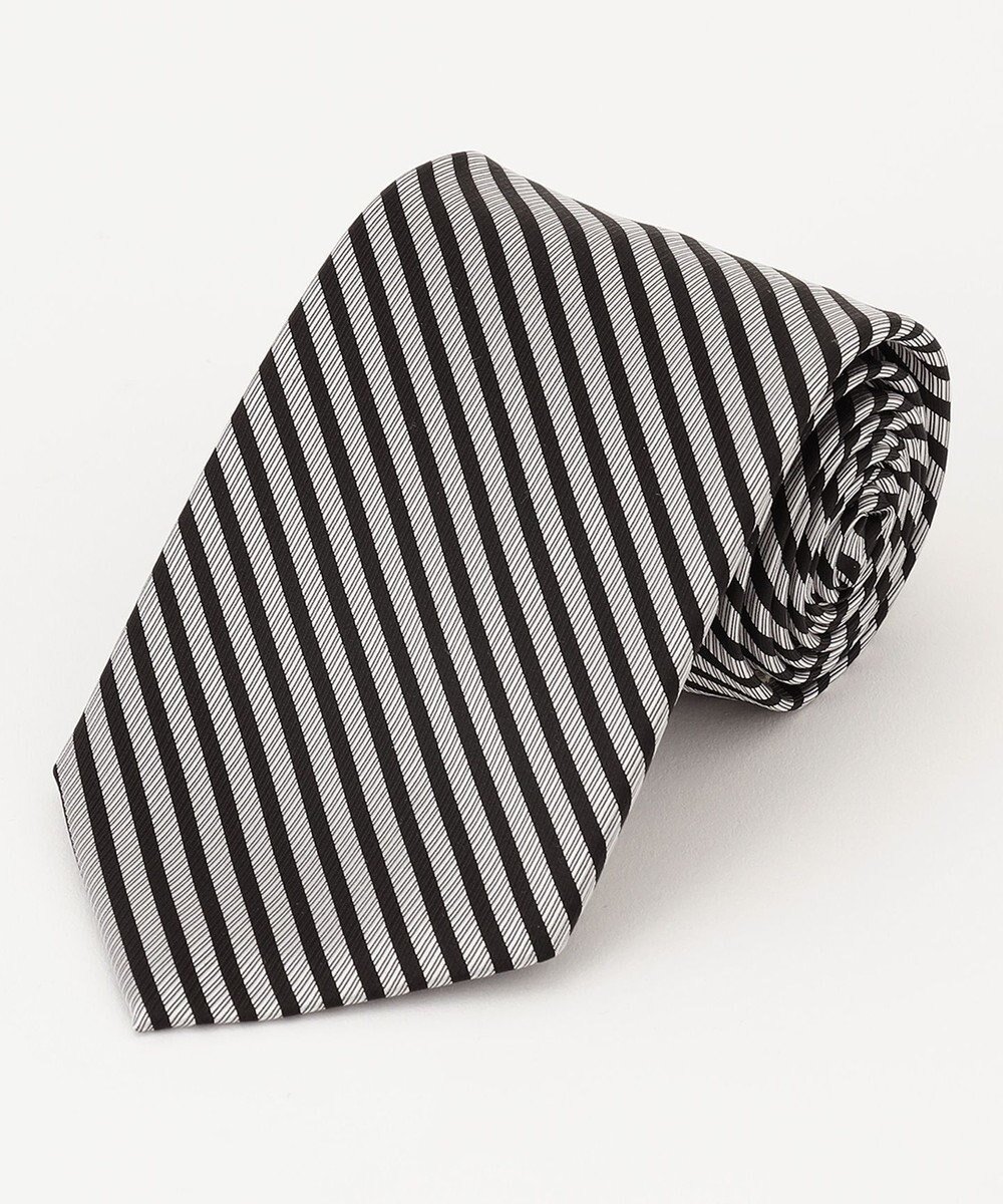 【ジェイ プレス/J.PRESS / MEN】の【J.PRESS BLACK WHITE COLLECTION】ストライプ フォーマルネクタイ 人気、トレンドファッション・服の通販 founy(ファニー) 　ファッション　Fashion　メンズファッション　Fashion for Men　コレクション　Collection, Seasonal Line　シンプル　Simple, Minimal　ストライプ　Stripe, Striped Pattern　スーツ　Suit, Formalwear　ビジネス 仕事 通勤　Business / Work / Commuting　フォーマル　Formal, Dressy　 other-1|ID: prp329100004719624 ipo3291000000034104580