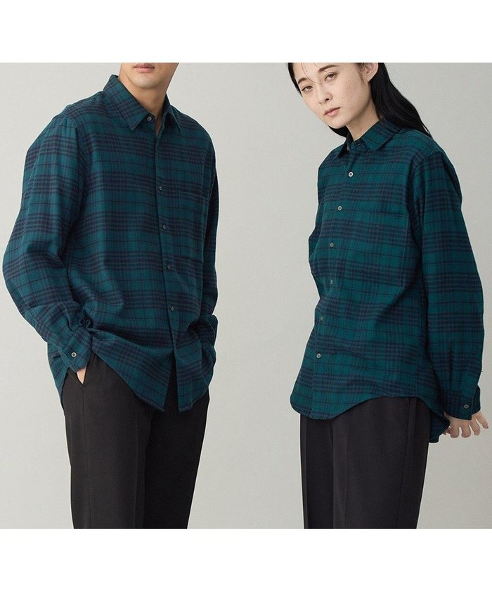 【アンフィーロ/UNFILO / MEN】の【男女兼用】クリーンチェック ネルシャツ インテリア・キッズ・メンズ・レディースファッション・服の通販 founy(ファニー) https://founy.com/ ファッション Fashion レディースファッション Fashion for Women トップス・カットソー Cut & Sew Tops シャツ・ブラウス・オフィスカジュアル Elegant Blouses & Button-Ups おすすめ Recommended / Our Picks チェック Check, Plaid, Tartan デニム Denim, Jeans Material トレンド Trend, Trending Now ポケット Pocket, Pocket Detail A/W・秋冬 Autumn/Winter 羽織 Haori, Light Jacket |ID: prp329100004719629 ipo3291000000035712927