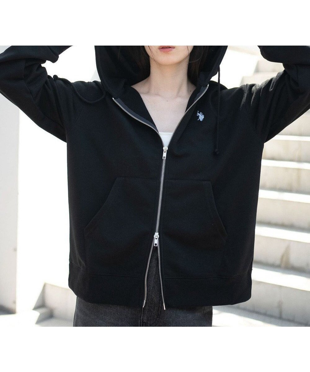 【ウィゴー/WEGO】の【WEB限定/ユニセックス着用ITEM/25年秋冬新作/SMLサイズ展開】別注U.S.POLO ASSN. ZIPパーカー インテリア・キッズ・メンズ・レディースファッション・服の通販 founy(ファニー) 　ファッション　Fashion　レディースファッション　Fashion for Women　トップス・カットソー　Cut & Sew Tops　レディースパーカー・カジュアルフーディー　Casual Hoodies & Sweatshirts　インナー　Innerwear　カーゴパンツ　Cargo Pants, Utility Pants　コンパクト　Compact, Small Size　ショーツ　Shorts, Short Pants　シンプル　Simple, Minimal　ジャケット　Jacket, Outerwear　スポーツ　Sports, Activewear　スマホ　Smartphone, Mobile Device　センター　Center, Center Line　タンク　Tank Top, Sleeveless Top　ダブル　Double, Double-Breasted　デニム　Denim, Jeans Material　トレンド　Trend, Trending Now　長袖　Long Sleeve, Full Sleeve　パーカー　Hoodie, Parka　フィット　Fit, Slim Fit　別注　Limited Edition, Custom Order　メンズ　Men's, Menswear　無地　Plain, Solid Color　ワンポイント　One Point, Statement Accent　A/W・秋冬　Autumn/Winter　おすすめ　Recommended / Our Picks　夏　Summer　ブラック|ID: prp329100004719640 ipo3291000000034104646