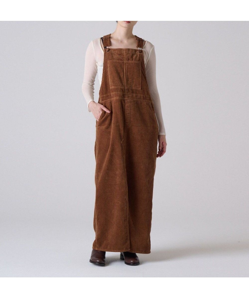 【リポトレンタアンニ/Ripo trenta anni】のCORDUROY JUMPER DRESS コーデュロイオーバーオール インテリア・キッズ・メンズ・レディースファッション・服の通販 founy(ファニー) 　ファッション　Fashion　レディースファッション　Fashion for Women　スカート　Skirts　秋　Autumn　コーデュロイ　Corduroy, Cord Fabric　ストレート　Straight, Straight Cut　スリット　Slit, Slit Detail　デニム　Denim, Jeans Material　フロント　Front, Front Design　ランダム　Random, Irregular　A/W・秋冬　Autumn/Winter　S/S・春夏　SS, Spring/Summer, Warm Season　おすすめ　Recommended / Our Picks　夏　Summer　BROWN|ID: prp329100004719656 ipo3291000000034104699