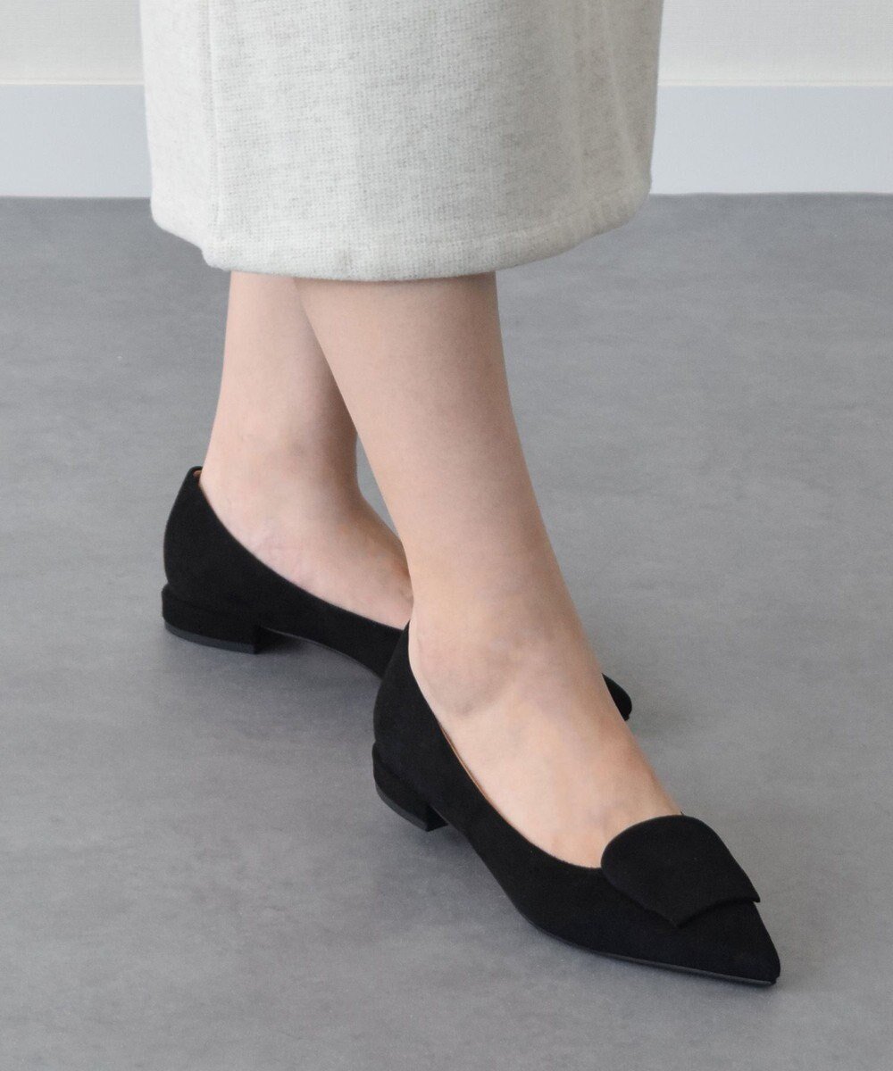 【インター ショシュール/INTER-CHAUSSURES】の【FABIO RUSCONI】ローヒールポインテッドトウパンプス インテリア・キッズ・メンズ・レディースファッション・服の通販 founy(ファニー) 　ファッション　Fashion　レディースファッション　Fashion for Women　イタリア　Italy　コレクション　Collection, Seasonal Line　シューズ　Shoes, Footwear　シンプル　Simple, Minimal　ドレス　Dress, One-Piece　ビジネス 仕事 通勤　Business / Work / Commuting　モダン　Modern, Contemporary　ブラックスウェード|ID: prp329100004719664 ipo3291000000034104725