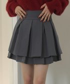 【ウィゴー/WEGO】のハイウエスト2段プリーツスカパン グレー|ID: prp329100004719682 ipo3291000000034104804