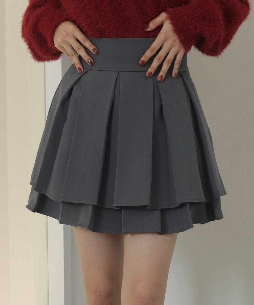 【ウィゴー/WEGO】のハイウエスト2段プリーツスカパン インテリア・キッズ・メンズ・レディースファッション・服の通販 founy(ファニー) 　ファッション　Fashion　レディースファッション　Fashion for Women　スカート　Skirts　厚底　Platform Shoes　秋　Autumn　ガーリー　Girly, Feminine Style　コンパクト　Compact, Small Size　ジャケット　Jacket, Outerwear　スウェット / スエット　Sweatshirt, Sweatwear　スニーカー　Sneakers, Trainers　スマホ　Smartphone, Mobile Device　トレンド　Trend, Trending Now　プリーツ　Pleats, Pleated　ベーシック　Basic, Essential　ボトム　Bottoms, Lower Wear　ロング　Long, Long-Length　冬　Winter / This Winter　A/W・秋冬　Autumn/Winter　おすすめ　Recommended / Our Picks　グレー|ID: prp329100004719682 ipo3291000000034104804