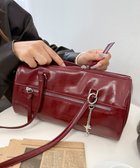 【ウィゴー/WEGO】のキラキラチャーム付きドラムボストンバッグ レッド|ID: prp329100004719684 ipo3291000000034309475