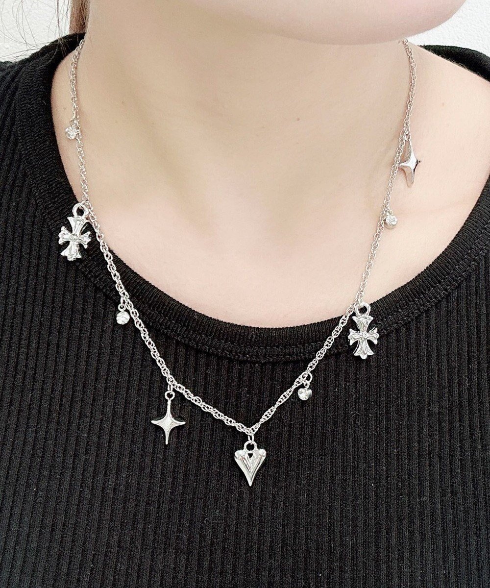 【ウィゴー/WEGO】のLMIXモチーフストーンネックレス 人気、トレンドファッション・服の通販 founy(ファニー) 　ファッション　Fashion　レディースファッション　Fashion for Women　ジュエリー　Jewelry　ネックレス　Necklaces & Pendants　新作・新入荷　New Arrivals / New In　アクセサリー　Fashion Accessories　シルバー　Silver, Metallic Silver　シンプル　Simple, Minimal　ストーン　Stone, Gem-Like　スマホ　Smartphone, Mobile Device　チェーン　Chain, Chain Strap　チャーム　Charm, Pendant　ネックレス　Necklace, Pendant Necklace　モチーフ　Motif, Design Theme　 other-1|ID: prp329100004719687 ipo3291000000034104825