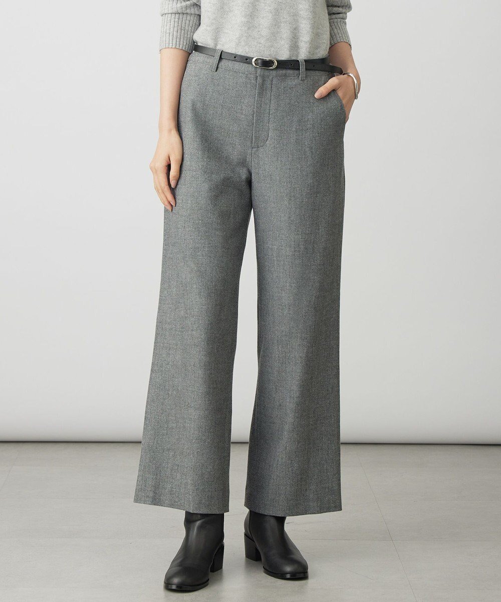 【ジェイ プレス/J.PRESS】のチェルビック セミワイド パンツ インテリア・キッズ・メンズ・レディースファッション・服の通販 founy(ファニー) ファッション Fashion レディースファッション Fashion for Women パンツ Pants & Trousers シンプル Simple, Minimal ストレッチ Stretch, Stretchy Fabric ストレート Straight, Straight Cut バランス Balance, Style Balance ピーチ Peach, Soft Touch ワイド Wide, Wide Fit 人気 Popular, Best Seller 定番 Standard, Basic Item A/W・秋冬 Autumn/Winter グレー系|ID: prp329100004719689 ipo3291000000034104837