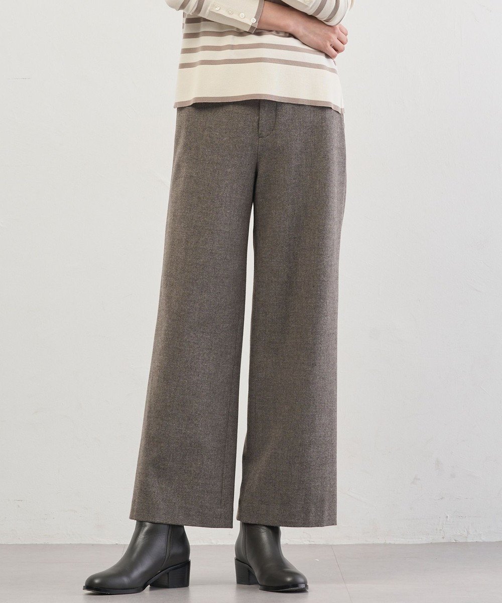 【ジェイ プレス/J.PRESS】のチェルビック セミワイド パンツ インテリア・キッズ・メンズ・レディースファッション・服の通販 founy(ファニー) ファッション Fashion レディースファッション Fashion for Women パンツ Pants & Trousers なめらか Smooth, Silky Texture シンプル Simple, Minimal ストレッチ Stretch, Stretchy Fabric ストレート Straight, Straight Cut バランス Balance, Style Balance ピーチ Peach, Soft Touch ワイド Wide, Wide Fit 人気 Popular, Best Seller 定番 Standard, Basic Item A/W・秋冬 Autumn/Winter ブラウン系|ID: prp329100004719689 ipo3291000000035626520