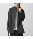 【ジェイ プレス/J.PRESS】のショートビーバー ミディ丈 スタンドカラー コート チャコール系|ID: prp329100004719691 ipo3291000000034104845