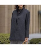 【ジェイ プレス/J.PRESS】のショートビーバー ミディ丈 スタンドカラー コート チャコール系|ID: prp329100004719691 ipo3291000000035574572