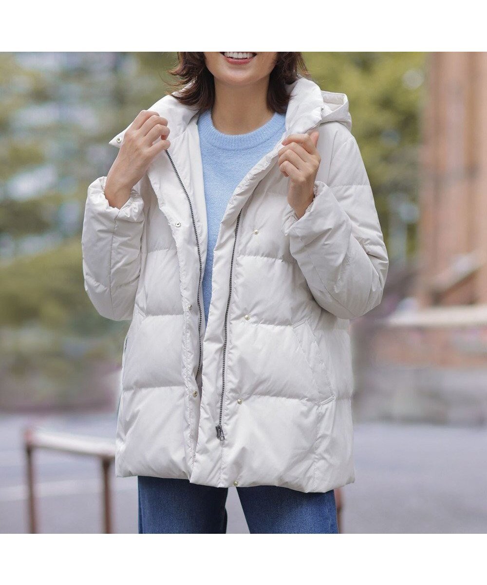 【ジェイ プレス/J.PRESS】の【洗える・2way】タフタダウン ミドル丈 コート インテリア・キッズ・メンズ・レディースファッション・服の通販 founy(ファニー) 　ファッション　Fashion　レディースファッション　Fashion for Women　アウター　Coat / Outerwear Collection　コート・ロングコート・ピーコート　Long Coats, Peacoats & More　レディースジャケット・軽アウター　Jackets　洗える　Machine Washable　ジャケット　Jacket, Outerwear　タフタ　Taffeta, Structured Fabric　ダウン　Down, Puffer　ミドル　Middle Length, Mid Height　A/W・秋冬　Autumn/Winter　アイボリー系|ID: prp329100004719693 ipo3291000000035569418