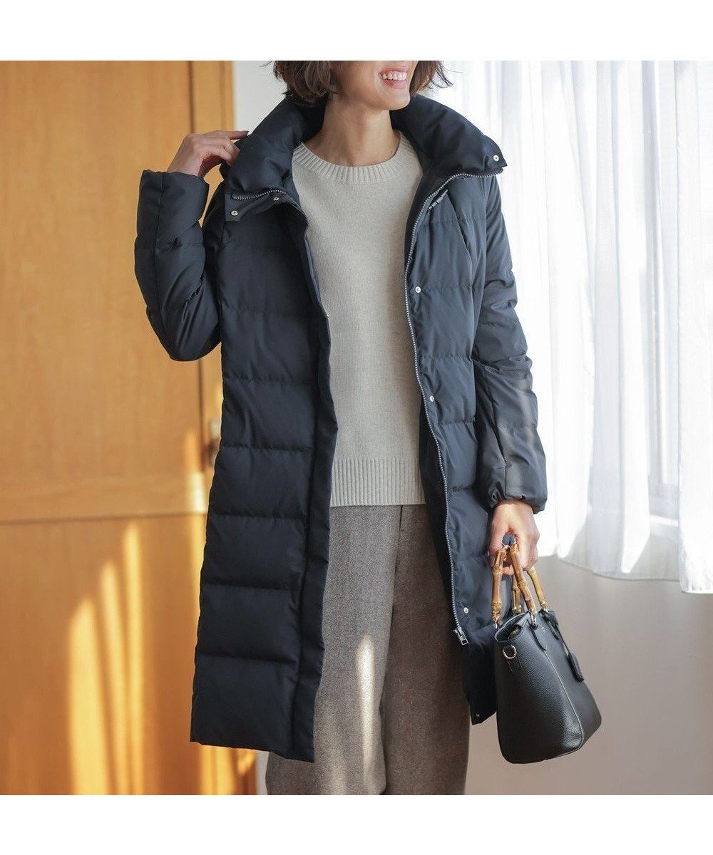 【ジェイ プレス/J.PRESS】の【洗える・2way】タフタダウン ロング丈 コート インテリア・キッズ・メンズ・レディースファッション・服の通販 founy(ファニー) 　ファッション　Fashion　レディースファッション　Fashion for Women　アウター　Coat / Outerwear Collection　コート・ロングコート・ピーコート　Long Coats, Peacoats & More　レディースジャケット・軽アウター　Jackets　洗える　Machine Washable　ジャケット　Jacket, Outerwear　スタンド　Stand Collar, Upright Stand　タフタ　Taffeta, Structured Fabric　ダウン　Down, Puffer　防寒　Cold Protection, Winter-Ready　ロング　Long, Long-Length　A/W・秋冬　Autumn/Winter　ネイビー系|ID: prp329100004719694 ipo3291000000035518964