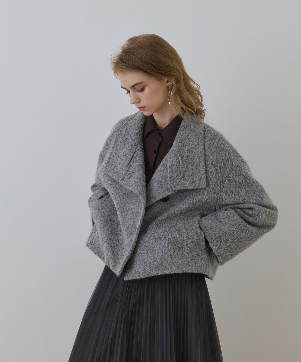 【グレース コンチネンタル/GRACE CONTINENTAL】のアルパカシャギージャケット インテリア・キッズ・メンズ・レディースファッション・服の通販 founy(ファニー) 　ファッション　Fashion　レディースファッション　Fashion for Women　アウター　Coat / Outerwear Collection　レディースジャケット・軽アウター　Jackets　クラシカル　Classical, Vintage-Inspired　ジャケット　Jacket, Outerwear　冬　Winter / This Winter　A/W・秋冬　Autumn/Winter　グレー|ID: prp329100004719707 ipo3291000000035799056