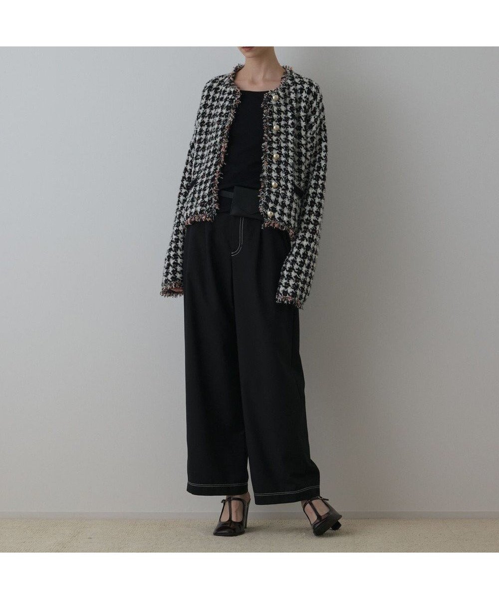 【グレース コンチネンタル/GRACE CONTINENTAL】のタックカーブパンツ インテリア・キッズ・メンズ・レディースファッション・服の通販 founy(ファニー) 　ファッション　Fashion　レディースファッション　Fashion for Women　パンツ　Pants & Trousers　スーツ　Suit, Formalwear　トレンド　Trend, Trending Now　定番　Standard, Basic Item　A/W・秋冬　Autumn/Winter　ブラック|ID: prp329100004719708 ipo3291000000035799086