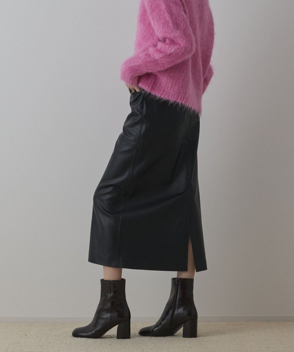 【グレース コンチネンタル/GRACE CONTINENTAL】のフェイクレザータイトスカート インテリア・キッズ・メンズ・レディースファッション・服の通販 founy(ファニー) 　ファッション　Fashion　レディースファッション　Fashion for Women　スカート　Skirts　スリット　Slit, Slit Detail　リメイク　Remake, Reconstructed　ロング　Long, Long-Length　A/W・秋冬　Autumn/Winter　ブラック|ID: prp329100004719710 ipo3291000000034104911