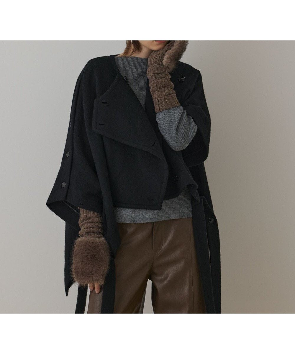 【グレース コンチネンタル/GRACE CONTINENTAL】のライトビーバーポンチョ インテリア・キッズ・メンズ・レディースファッション・服の通販 founy(ファニー) ファッション Fashion レディースファッション Fashion for Women アウター Coat / Outerwear Collection レディースジャケット・軽アウター Jackets ポンチョ・ケープコート Ponchos & Capes インナー Innerwear ジャケット Jacket, Outerwear スリット Slit, Slit Detail スリーブ Sleeve, Long Sleeve / Short Sleeve 定番 Standard, Basic Item バランス Balance, Style Balance ポンチョ Poncho, Cape Style 冬 Winter / This Winter A/W・秋冬 Autumn/Winter おすすめ Recommended / Our Picks エレガント 上品 Elegant ブラック|ID: prp329100004719713 ipo3291000000034104921