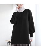 【ティアクラッセ/Tiaclasse】のボンディングパフスリーブチュニック ブラック|ID: prp329100004719724 ipo3291000000036034594