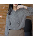 【エニィ スィス/any SiS】の【4WAY・裏起毛】エニポカ ボウタイ ブラウス 千鳥|ID: prp329100004719732 ipo3291000000034156675