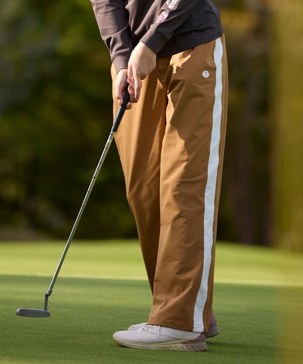 【ピーダブリュサーキュラス/PW CIRCULUS】の【WOMEN】サイドラインストレートワイドパンツ ゴルフウェア レディース インテリア・キッズ・メンズ・レディースファッション・服の通販 founy(ファニー) 　ファッション　Fashion　レディースファッション　Fashion for Women　パンツ　Pants & Trousers　2025年　2025　2025-2026秋冬・A/W　Autumn/Winter 2025–26 AW25–26　クール　Cool, Chic　ゴルフ　Golf　シンプル　Simple, Minimal　ジャケット　Jacket, Outerwear　ストレッチ　Stretch, Stretchy Fabric　セットアップ　Set-Up, Coordinated Outfit　ブルゾン　Blouson, Bomber Jacket　モックネック　Mock Neck, Short Turtleneck　秋　Autumn　A/W・秋冬　Autumn/Winter　ベージュ系|ID: prp329100004719742 ipo3291000000035642625