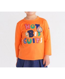 【ミキハウスホットビスケッツ/MIKI HOUSE HOT BISCUITS / KIDS】の【80-120cm】 カラフルロゴ 長袖Tシャツ 人気、トレンドファッション・服の通販 founy(ファニー) ファッション Fashion キッズファッション Fashion for Kids トップス・カットソー Cut & Sew Tops カットソー Cut and Sewn Top カラフル Colorful Design ギンガム Gingham, Gingham Fabric チェック Check, Plaid, Tartan デニム Denim, Jeans Material 夏 Summer S/S・春夏 SS, Spring/Summer, Warm Season A/W・秋冬 Autumn/Winter 長袖 Long Sleeve, Full Sleeve |ID:prp329100004720769