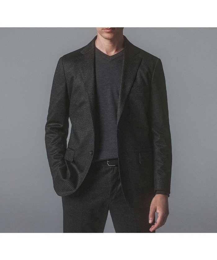 【五大陸/gotairiku / MEN】のセットアップ対応【2WAYストレッチ/シワになりにくい】T/W ジャージージャケット_千鳥柄 インテリア・キッズ・メンズ・レディースファッション・服の通販 founy(ファニー) https://founy.com/ ファッション Fashion メンズファッション Fashion for Men アウター Men's Coats Outerwear テーラードジャケット Tailored Jackets & Blazers ジャケット Jacket, Outerwear スタイリッシュ Stylish, Fashionable ストレッチ Stretch, Stretchy Fabric スーツ Suit, Formalwear セットアップ Set-Up, Coordinated Outfit A/W・秋冬 Autumn/Winter |ID: prp329100004720797 ipo3291000000034281952