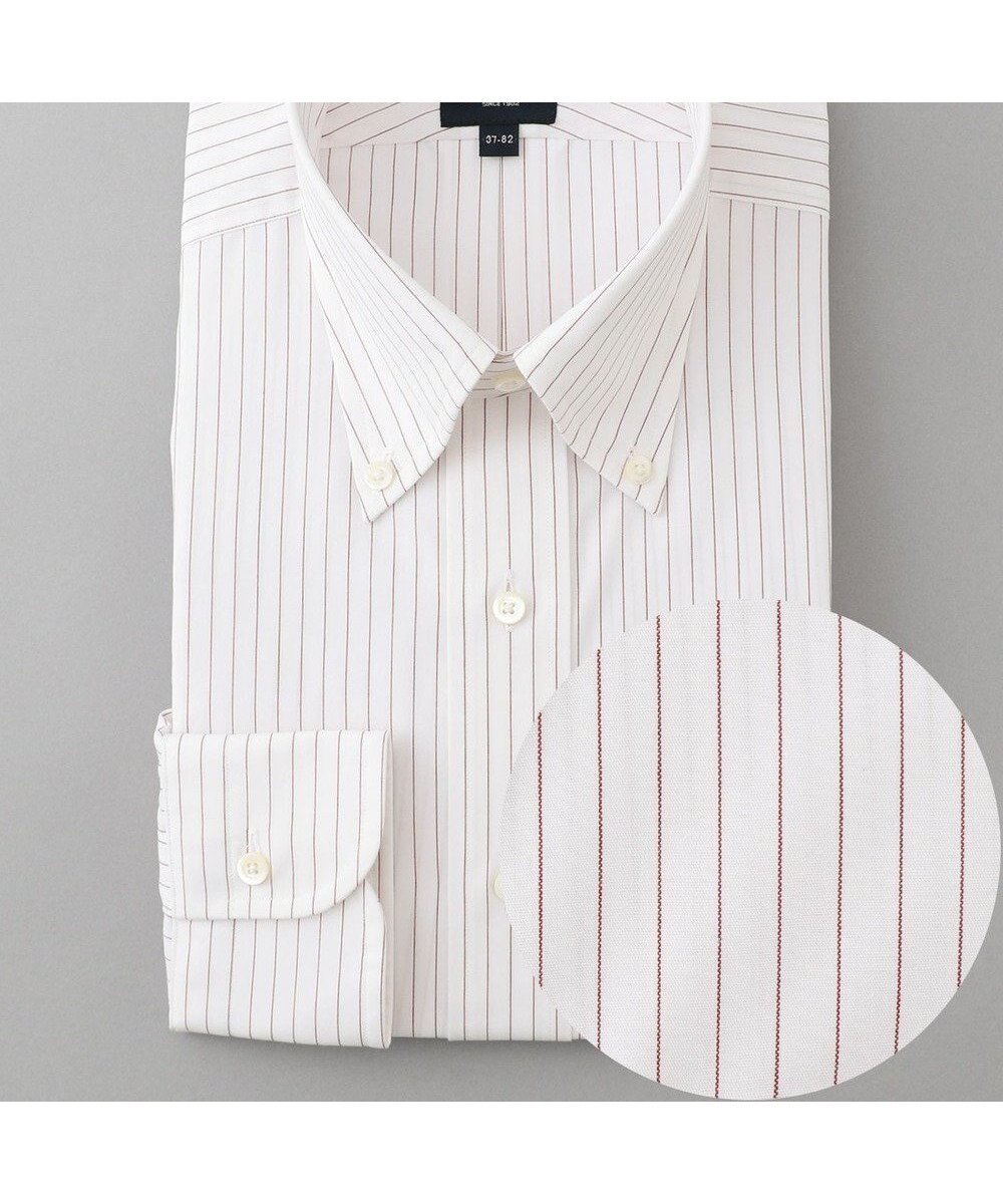 【ジェイ プレス/J.PRESS / MEN】の【PREMIUM PLEATS / 形態安定】ペンシルストライプ シャツ / B.D. インテリア・キッズ・メンズ・レディースファッション・服の通販 founy(ファニー) 　ファッション　Fashion　メンズファッション　Fashion for Men　トップス・カットソー　Cut & Sew Tops　メンズシャツ　Shirts　カフス　Cuff Design　ストライプ　Stripe, Striped Pattern　スーピマ　Supima, Premium Cotton　ドレス　Dress, One-Piece　プリーツ　Pleats, Pleated　プレミアム　Premium, High-End　ペンシル　Pencil, Pencil Skirt　メンズ　Men's, Menswear　A/W・秋冬　Autumn/Winter　S/S・春夏　SS, Spring/Summer, Warm Season　夏　Summer　ビジネス 仕事 通勤　Business / Work / Commuting　ワイン系1|ID: prp329100004720803 ipo3291000000034114473