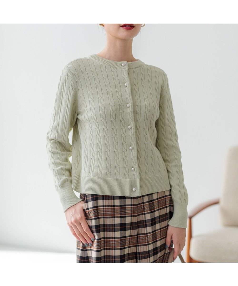 【組曲/KUMIKYOKU】の【前後着用可】コットンカシミヤ混2WAYケーブル ニット インテリア・キッズ・メンズ・レディースファッション・服の通販 founy(ファニー) ファッション Fashion レディースファッション Fashion for Women トップス・カットソー Cut & Sew Tops ニット Knit Tops & Sweaters カーディガン Cardigan, Knitwear コンパクト Compact, Small Size ストレッチ Stretch, Stretchy Fabric セーター Sweater, Knitwear トレンド Trend, Trending Now A/W・秋冬 Autumn/Winter ピスタチオ系|ID: prp329100004720813 ipo3291000000034544695