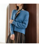 【組曲/KUMIKYOKU】の【前後着用可】コットンカシミヤ混2WAYケーブル ニット ブルー系|ID: prp329100004720813 ipo3291000000034544696