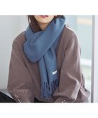 【ティアクラッセ/Tiaclasse】の【洗える】リバーシブルデザイン大判マフラー ブルー|ID: prp329100004720817 ipo3291000000034114531