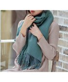 【ティアクラッセ/Tiaclasse】の【洗える】リバーシブルデザイン大判マフラー ミント×グレー|ID: prp329100004720817 ipo3291000000034114533