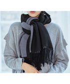 【ティアクラッセ/Tiaclasse】の【洗える】リバーシブルデザイン大判マフラー ブラック|ID: prp329100004720817 ipo3291000000034114534